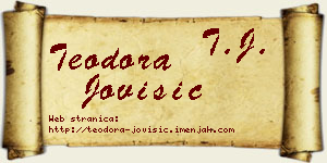 Teodora Jovišić vizit kartica